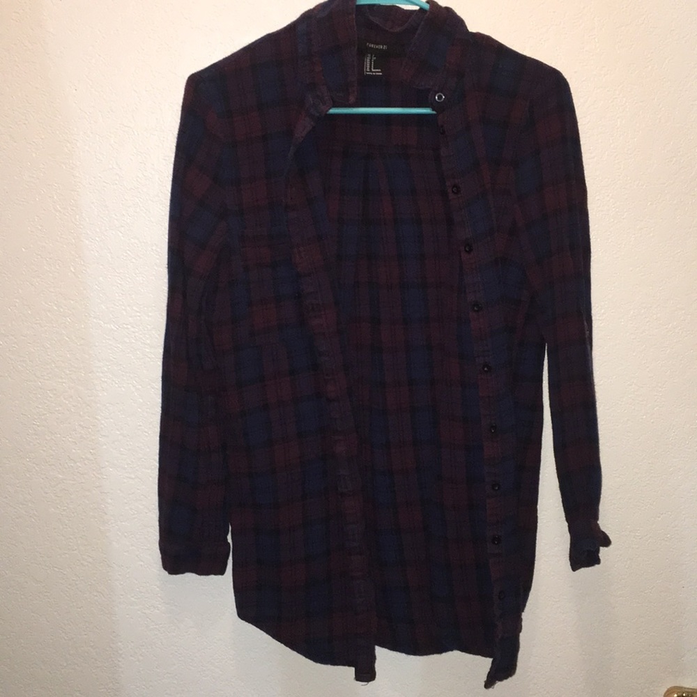 Purple and blue flannel